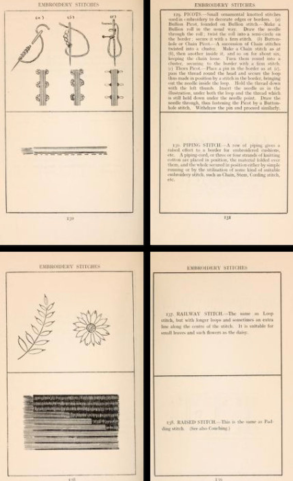 AZ of EMBROIDERY STITCHES 198 Art Embroidery Needlework Etsy