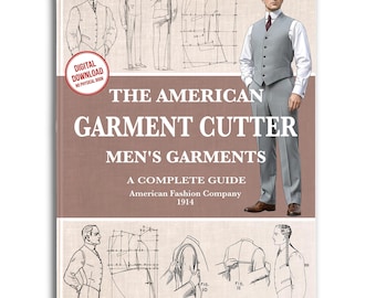 ヴィンテージ紳士服パターン仕立て製図ガイド：1913年アールデコ調
