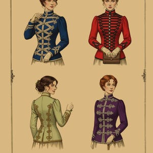36 viktorianische Kleidungs-Schnittmuster: Kostüme im Downton-ABB-Stil (PDF Download) Bild 3