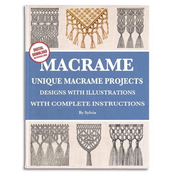 Rare Illustrated Macrame Pattern Book: Vintage Weaving Designs