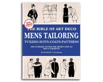Art Deco Mens Tailoring Patterns: 1917 Suit & Tuxedo Designs (PDF Download)
