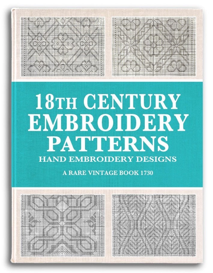 18世紀の手刺繍パターン：ヴィンテージデザインブック（PDFパターン