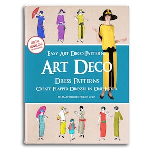 Art Deco Flapper Kleid-Schnittmuster: Anleitung für das Nähen im Stil der 1920er Jahre (PDF-Download)