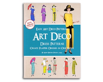 Art Deco Flapper Kleid-Schnittmuster: Anleitung für das Nähen im Stil der 1920er Jahre (PDF-Download)