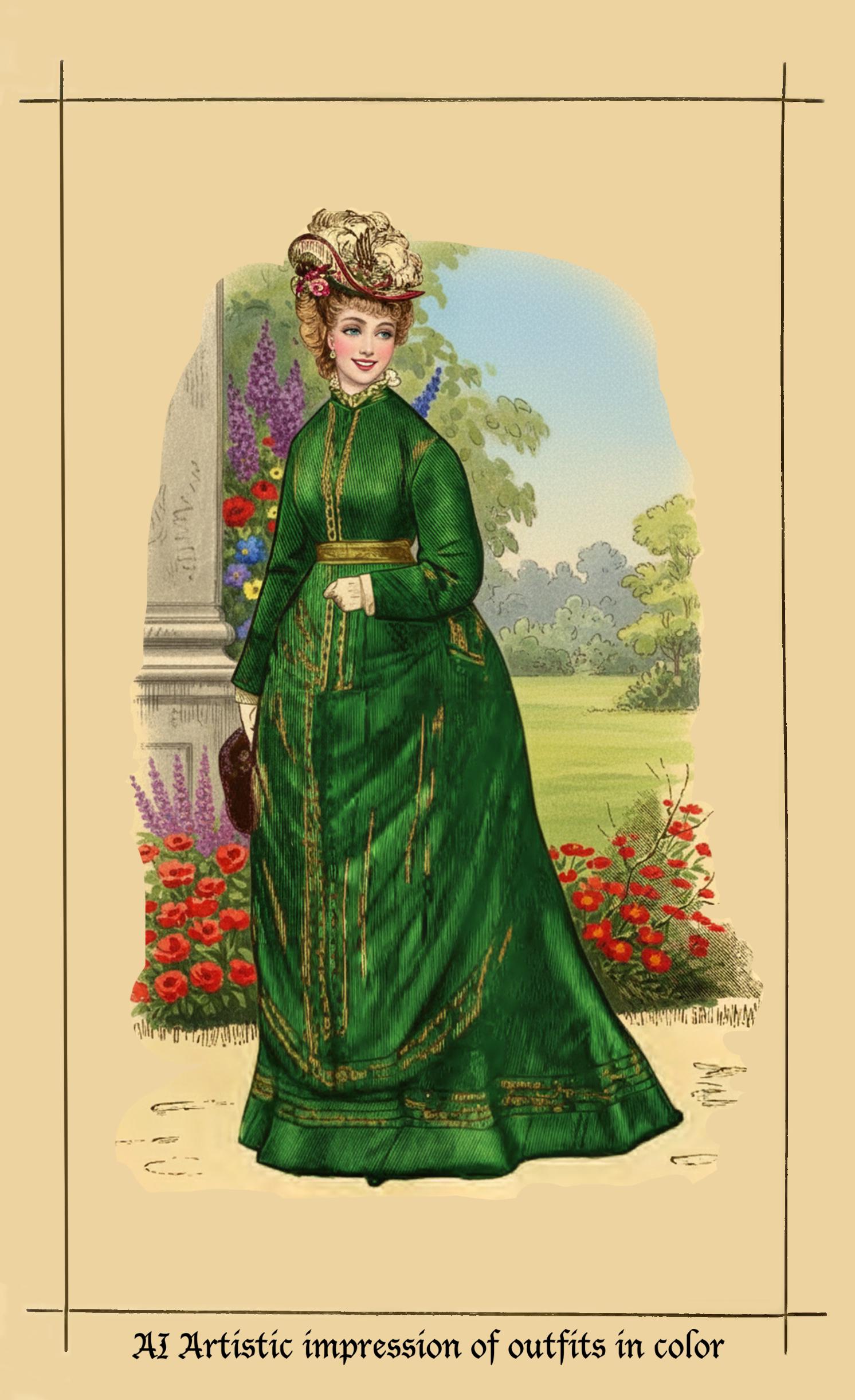ヴィクトリア朝ロンドンのファッションブック：1874年版イラスト入り