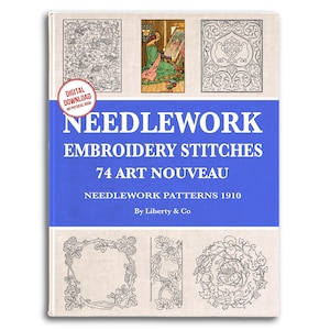 Broderimönster i jugendstil: 74 handarbetsmönster (PDF-nedladdning)