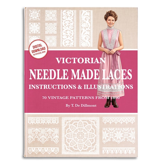 Victorian Needle Lace Patterns: 70 Vintage Designs Book (PDF Download)
