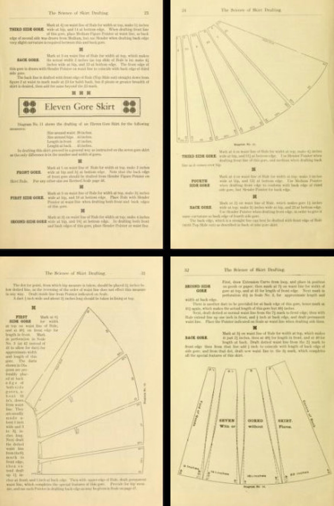 SKIRT PATTERNS Circle Pleated Victorian Skirt Drafting Etsy