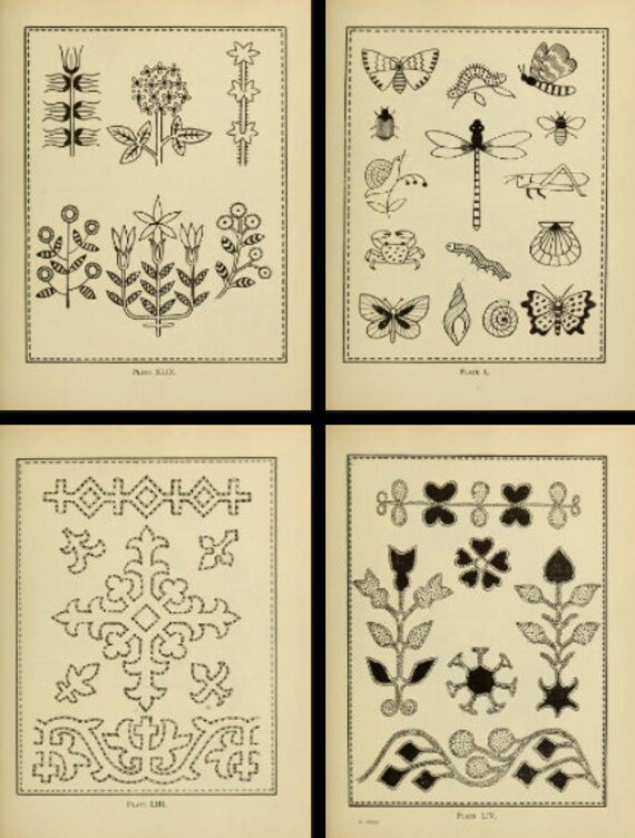 Hand Victorian Embroidery Designs Old Books PDF Book 500 Patterns 