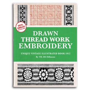 Drawn Thread Embroidery: Vintage Stitch Patterns & Tutorial (PDF Download)