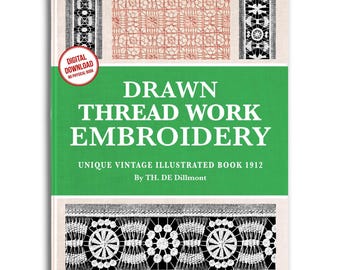 Drawn Thread Embroidery: Vintage Stitch Patterns & Tutorial (PDF Download)