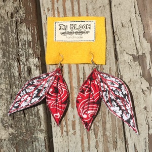 Fabric Earrings Leaf Collection 10 image 1
