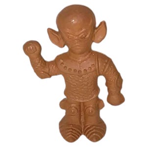 Vintage 1970’s Alien Spave Creature Monster Diener Rubber Toy Eraser Little Weirdos Kaijou Brown Sci-fi Space