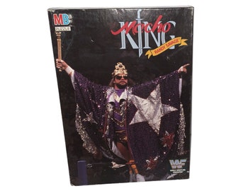 Vintage 1990 WWF Wrestling Superstars Macho Man King Randy Savage Jigsaw Puzzle Mint Sealed Unopened WF WWE  Milton Bradley