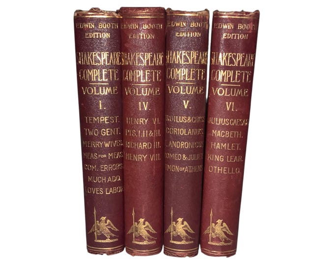 Vi Book Antique 1887 Shakespeare’s Complete Works Vol. I IV V VI Book Set Edwin ...