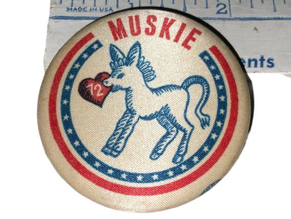 Vintage Ed Muskie Donkey Silk Presidential Campai… - image 2