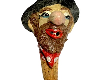 Tapón de botella estilo Hillbilly vintage, boquilla de corcho para whisky, arte popular.