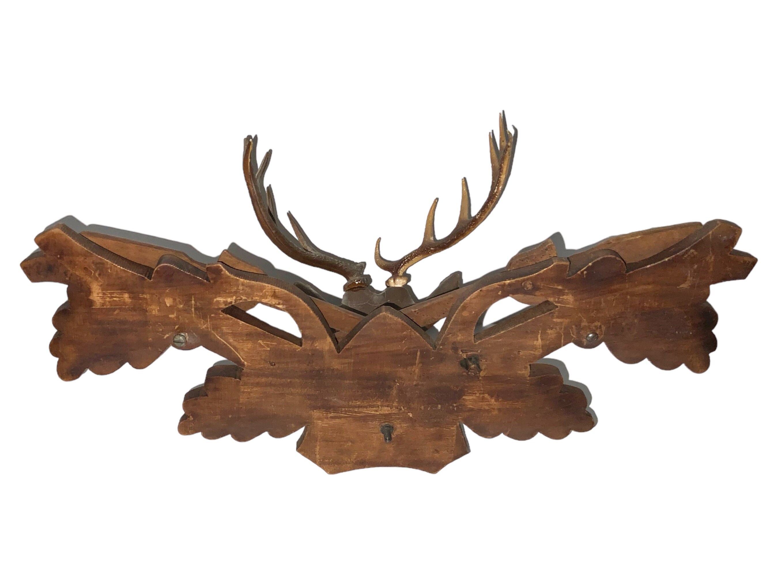 Deer Ribs Rifle Rack Vintage Carved Wood Gun Rack With Deer Stag - Etsy