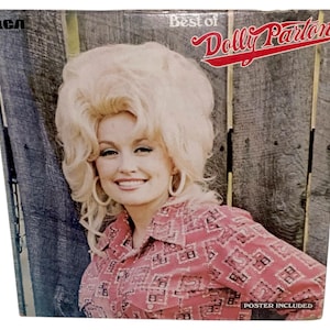 Vintage The Best of Dolly Parton LP Vinyl Record Album Cover 1975