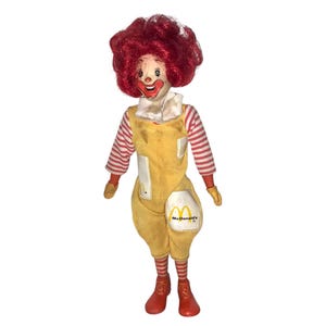 Vintage 1976 McDonald&#39;s Ronald McDonald Remco Action Figure Doll Toy Clown