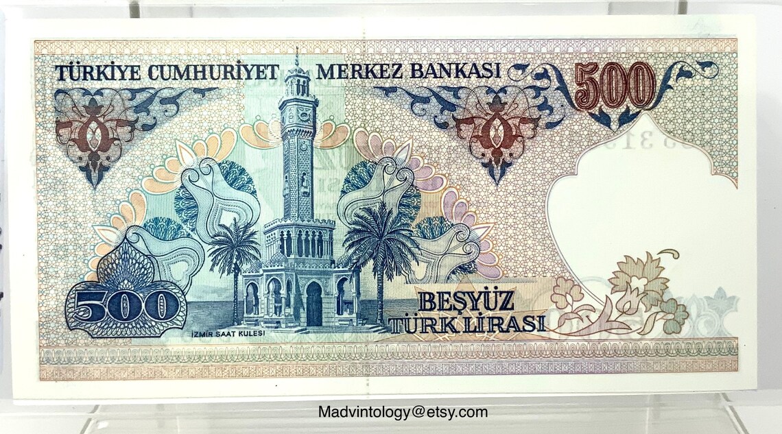 Vintage Antique Estate Turkish Turkey World Currency Banknote Etsy