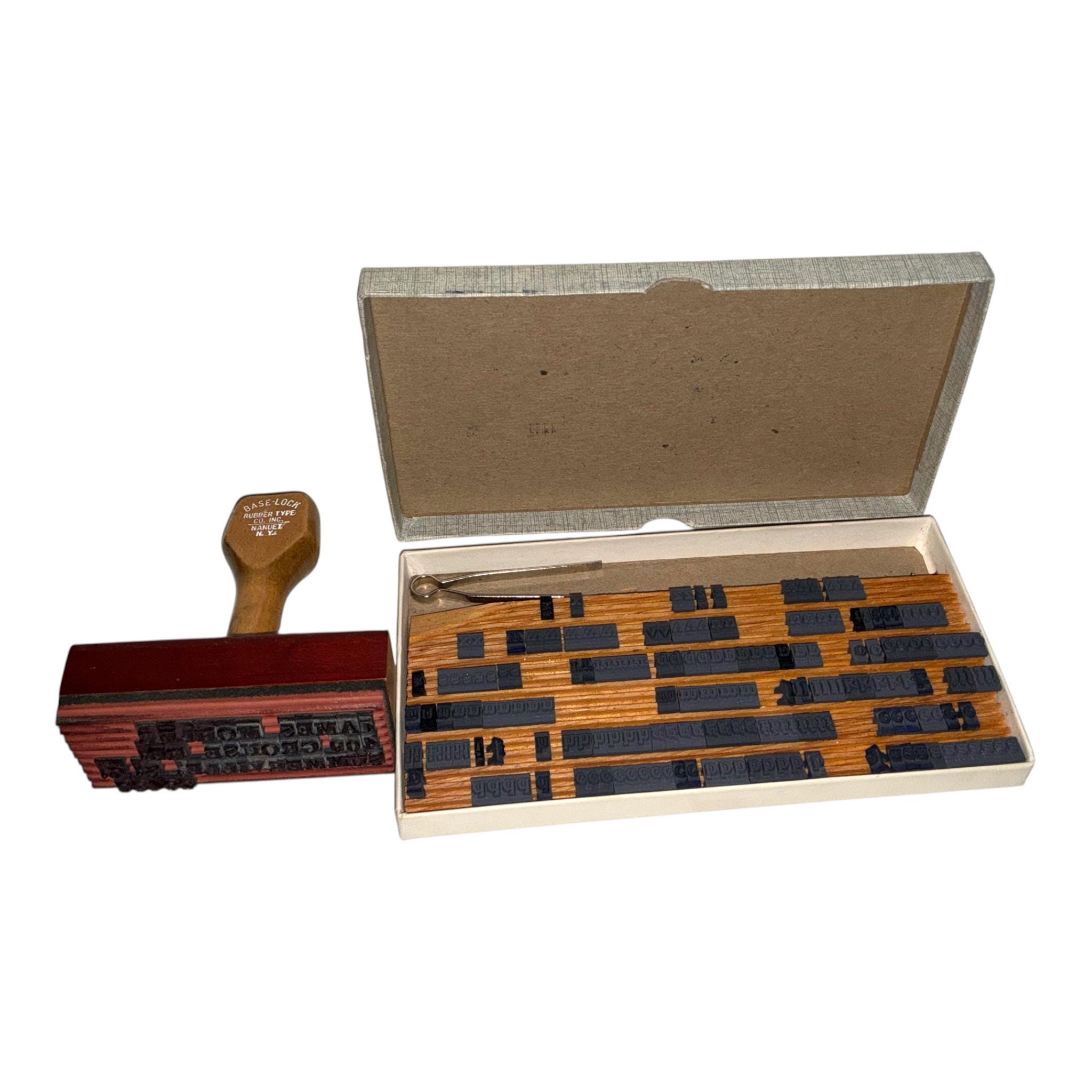 Simple Lock Stamp Vintage Base Lock Rubber Type Stamp Set and Stamper Hand Ink Stamp - Etsy