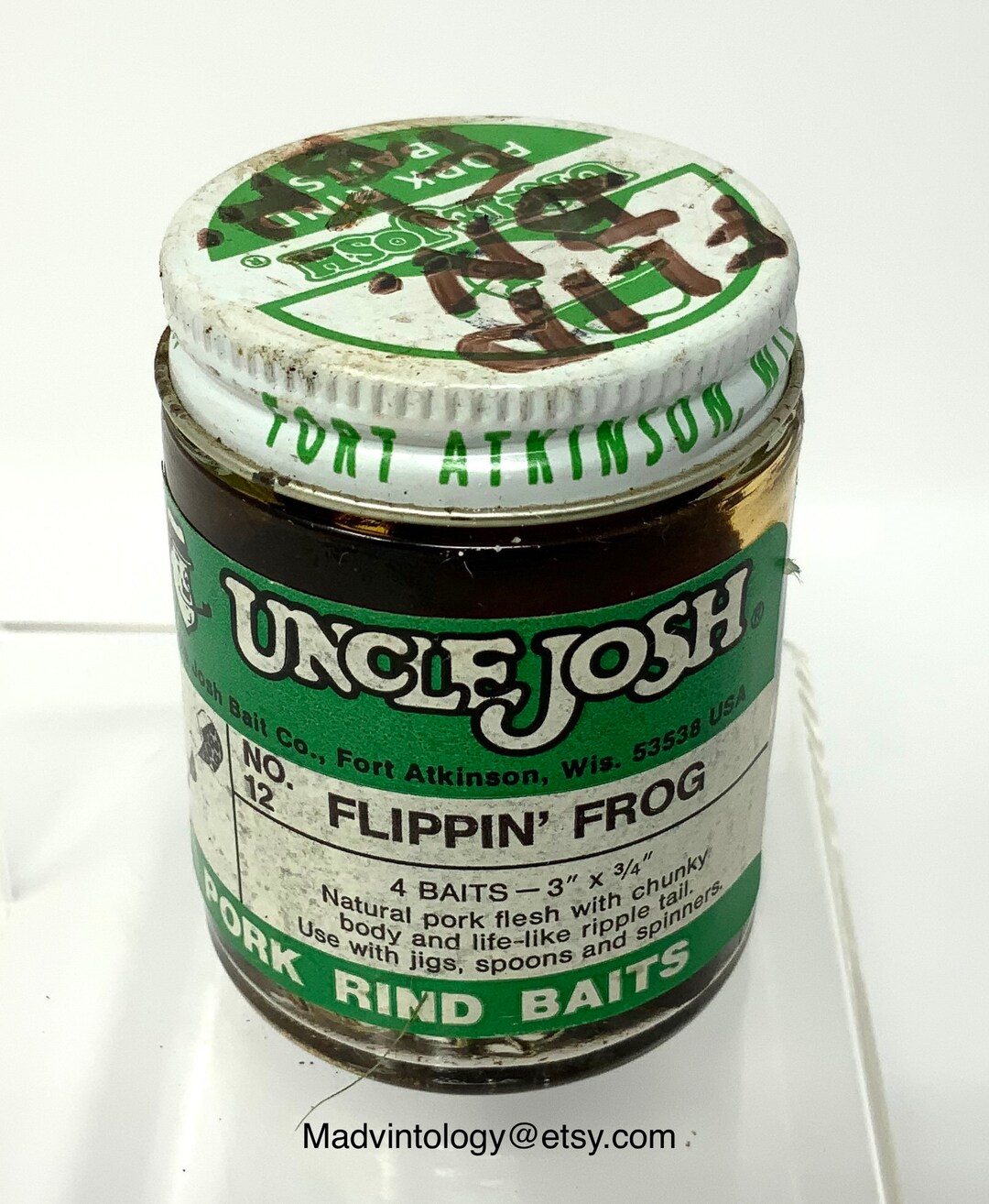 Vintage Tío Josh Pork Rind Baits Cerdo Flippin Frog Fish Bait Etsy España