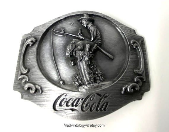Vintage coca cola clearance belt buckle