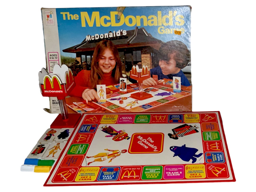 Vintage the Mcdonalds Board Game 1975 Milton Bradley Fast Etsy