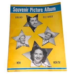 Álbum de fotos de recuerdo de Kitty Wells del Grand Ole Opry, década de 1950.