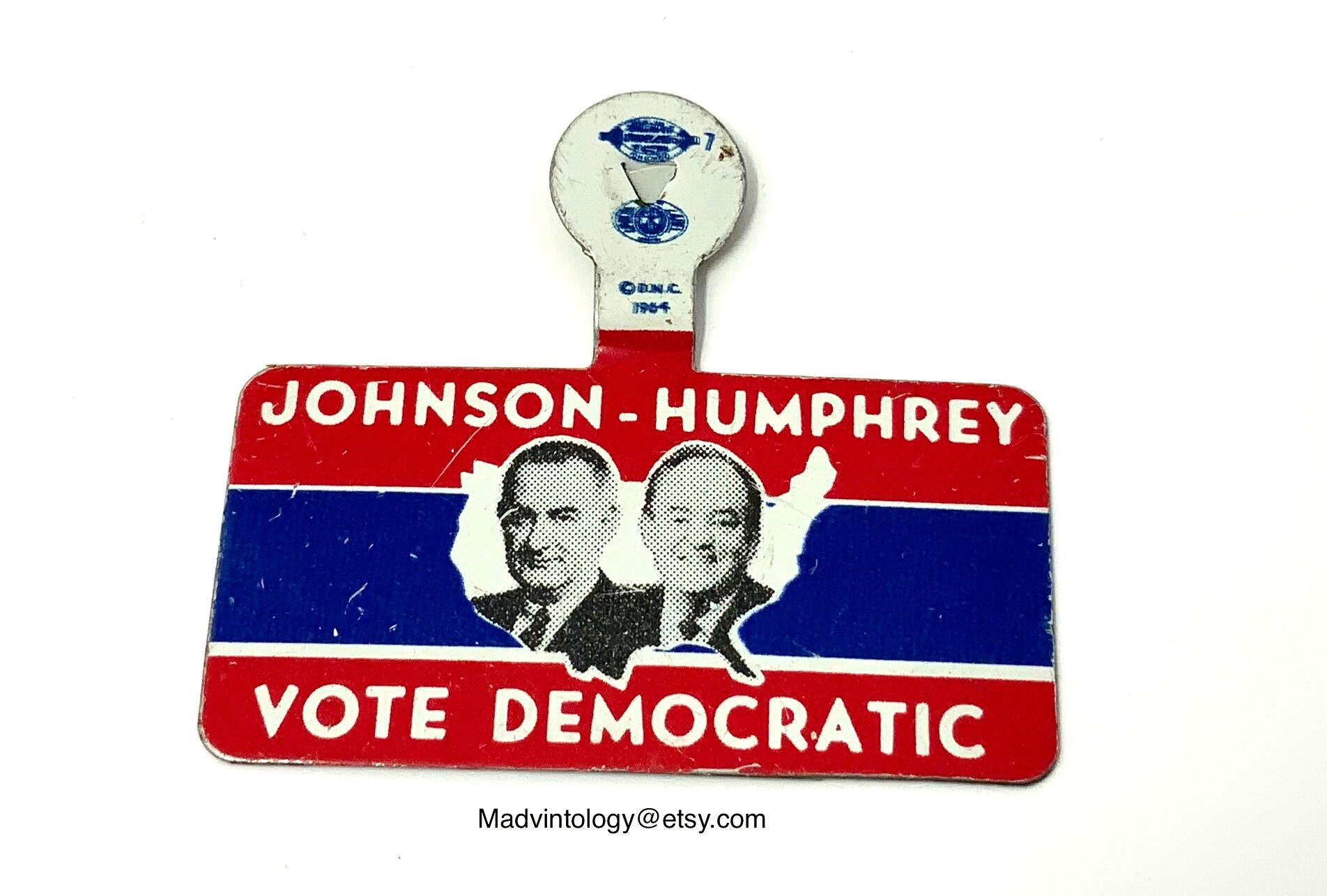 NOS Lot Of 12 JOHNSON & HUMPHREY Original 1964 VOTE DEMOCRATIC Buttons 