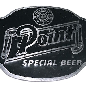Vintage Point Special Beer Promo Advertising Belt Buckle Stevens Point Brewery