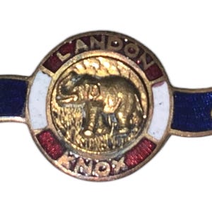 Vintage Alf Landon Knox GOP Republican Candidate Political Button Presidential Campaign Pinback Button Badge Pin 1936