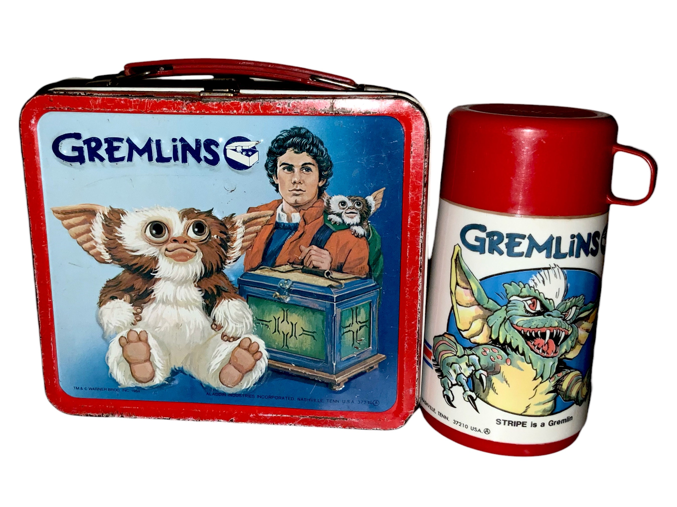 Vintage Gremlins Metal Lunchbox and Thermos 1984 Lunch Box