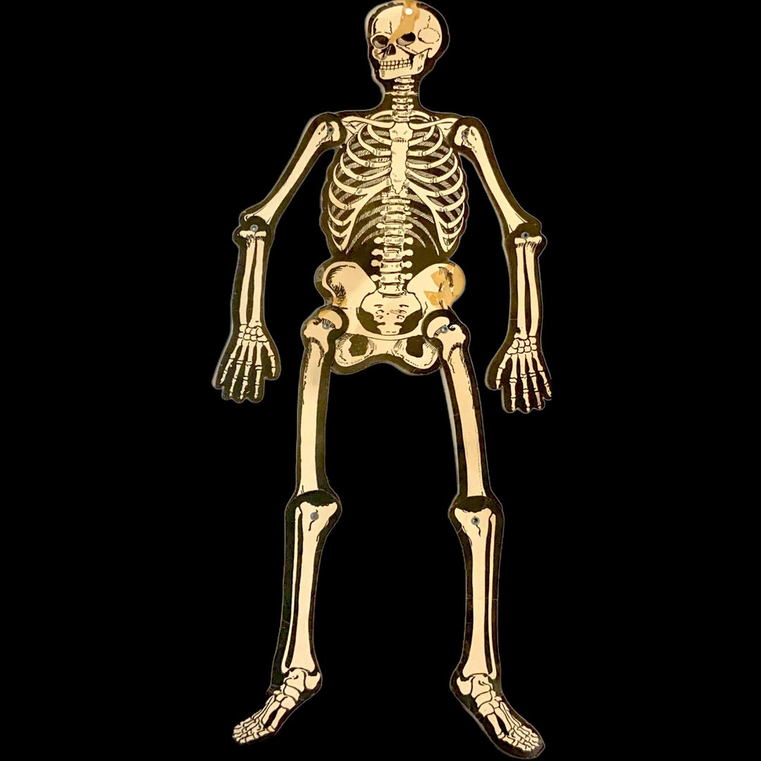 Vintage Spooky Jointed Skeleton Scary Halloween Decoration Etsy Vintage Spooky Jointed Skeleton Scary Halloween Decoration Etsy