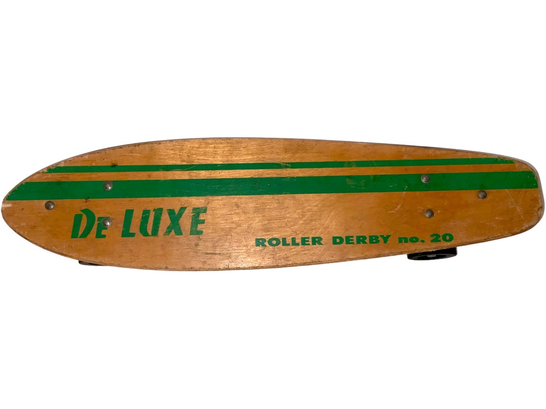 Vintage 1970s Roller Derby Deluxe Wood Skateboard No. 20 With Etsy