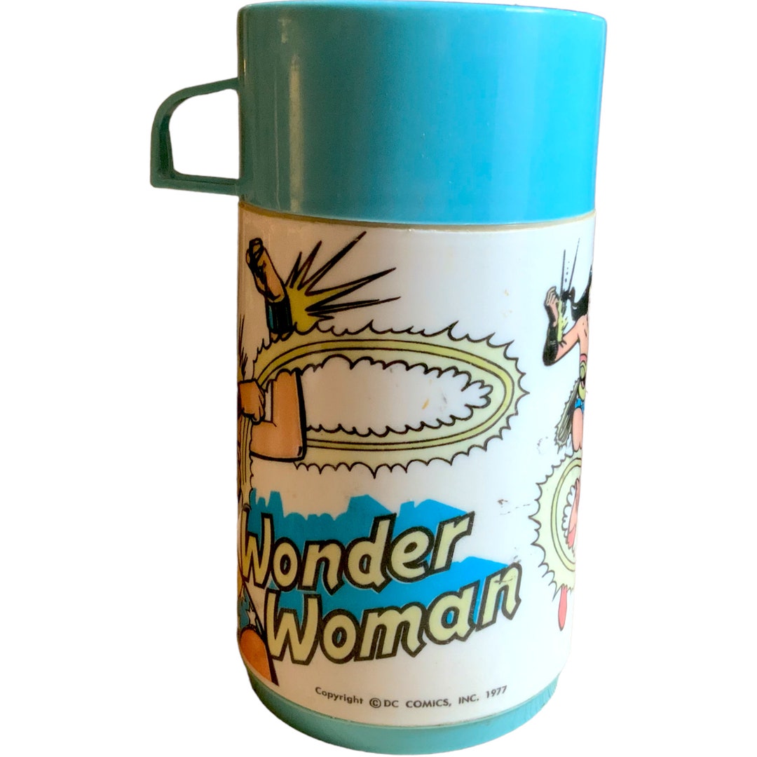 Vintage Wonder Woman Lunch Box Thermos Retro Pop Culture 1977 Etsy