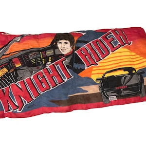 Vintage 1982 Knight Rider Sleeping Bag  K.I.T.T. Car TV Show Original NOS David Hasselhoff Action Crime Drama Artificial Intelligence