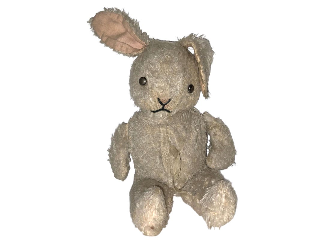 RARE Vintage 1940’s Bunny Rabbity With Movable Joints Plush Stuffed ...