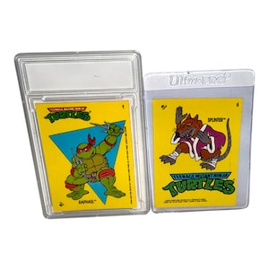 1989 TMNT Trading Card Stickers: Raphael #1, Splinter #6