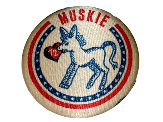 Vintage Ed Muskie Donkey Silk Presidential Campai… - image 1