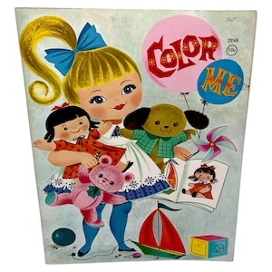 Vintage 1961 Color Me Coloring Book Whitman Mint Unused