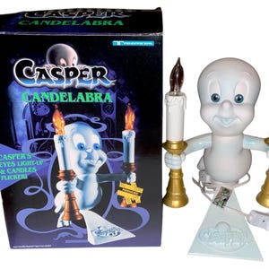 Vintage Casper the Friendly Ghost Candelabra, Lighted Halloween