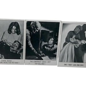 Tarjetas coleccionables vintage de 1973 "Te morirás de risa", de Topps, lote de 3, de la criatura de la Laguna Negra, hombre lobo, momia y Frankenstein.