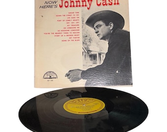 Vintage Now Here’s Johnny Cash Vinile LP Album 1961 Prima Stampa Sun Records