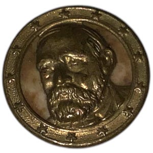 Antique 1888 General Ben Benjamin Harrison For President American Political Presidential Campaign Pinback Badge Stud RARE
