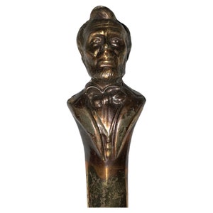 Vintage Abraham Lincoln Letter Opener Presidential Campaign Pinback Button Badge Pin Pictorial President RARE Honest Abe