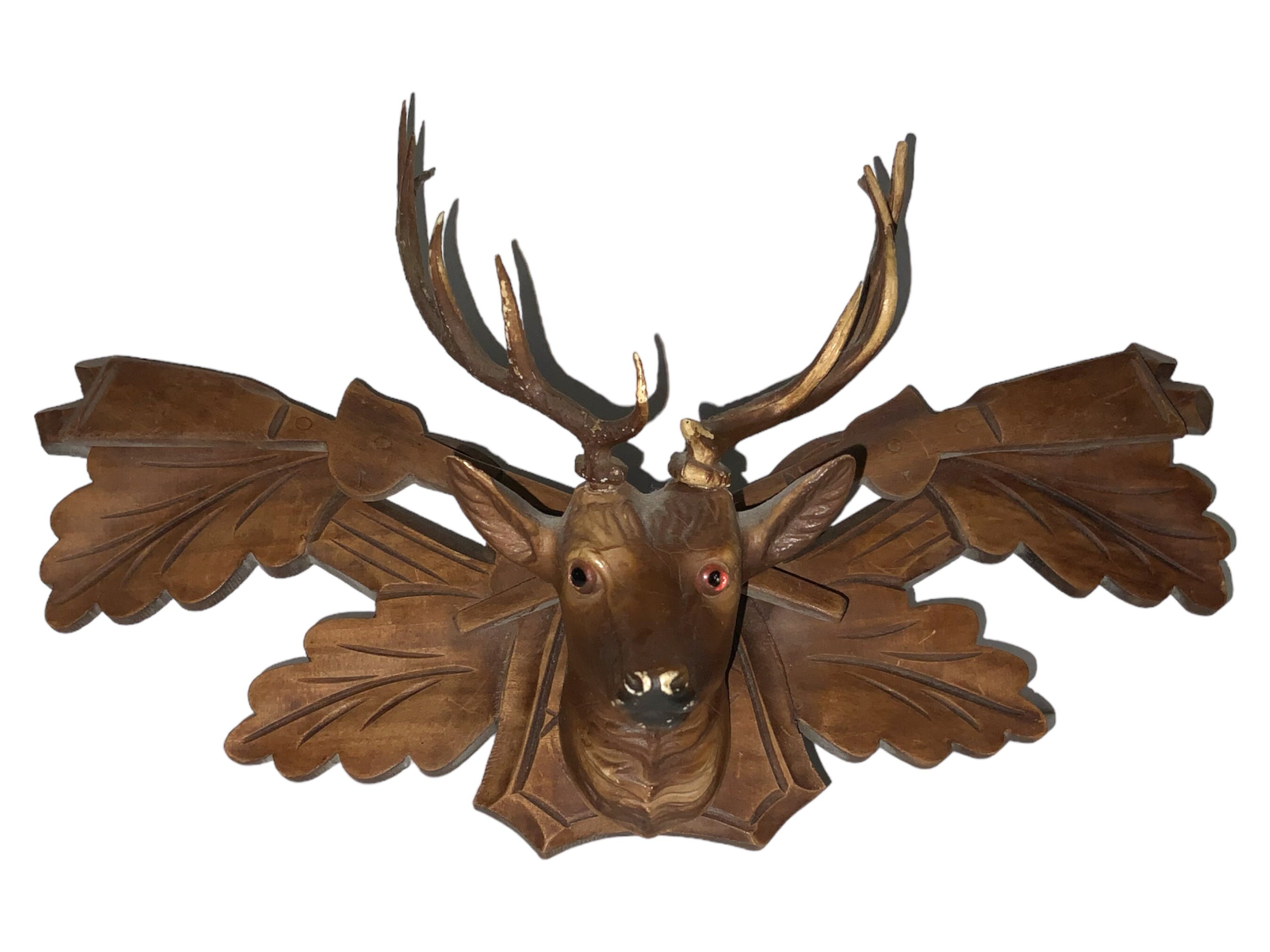 Deer Ribs Rifle Rack Vintage Carved Wood Gun Rack With Deer Stag - Etsy