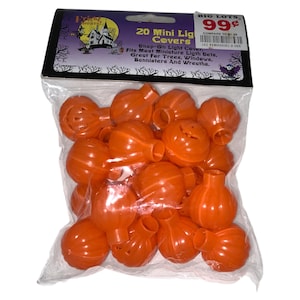 Vintage 20 Mini Halloween Jack O Lantern Kürbis Dekoration String Licht Abdeckung Set Blow Mould Candy Süßes oder Saures Ungeöffnete Tasche