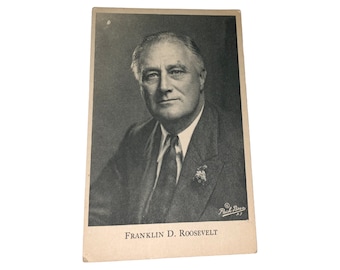 Vintage FDR Franklin Roosevelt President Presidential Campaign Postcard Photo Pictorial